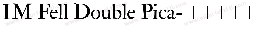 IM Fell Double Pica字体转换